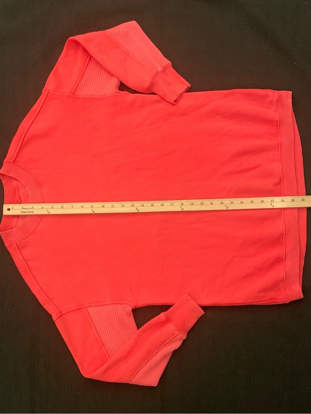 AERIE Red Ribbed Sweatshirt - Picture 6 of 7